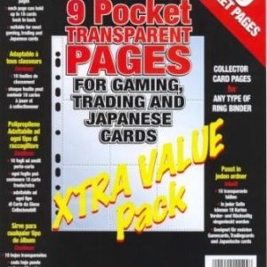 9 Pocket Pages 70 micron Bags of 10 (Price per 100)